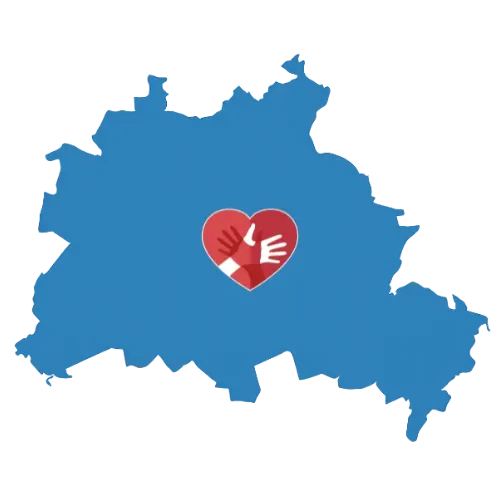 Karte von Berlin mit dem CaroCare24-Logo Karte von Berlin mit dem CaroCare24-Logo