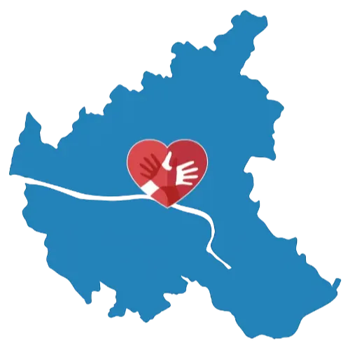 Karte von Hamburg mit dem CaroCare24-Logo