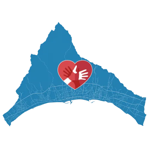 Karte von Marbella mit dem CaroCare24-Logo