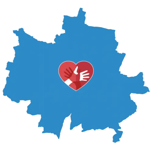 Karte von München mit dem CaroCare24-Logo