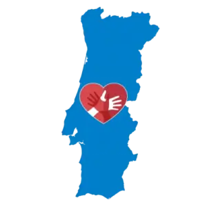 Karte von Portugal mit dem CaroCare24-Logo