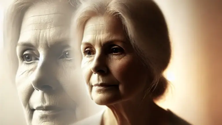 Demenz bei einer alten Frau